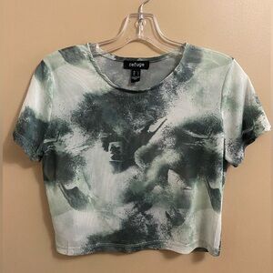 Shades Of Green Mesh Crop Top